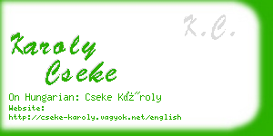 karoly cseke business card
